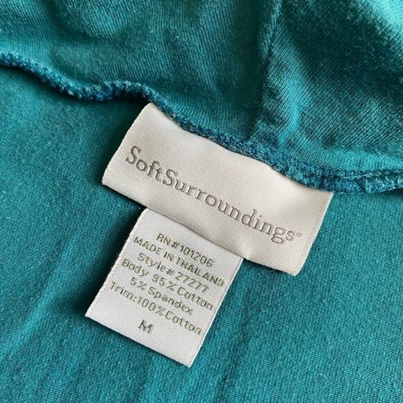 Soft Surroundings Top Blue Stretch Womens Size Medium - Picture 9 of 9